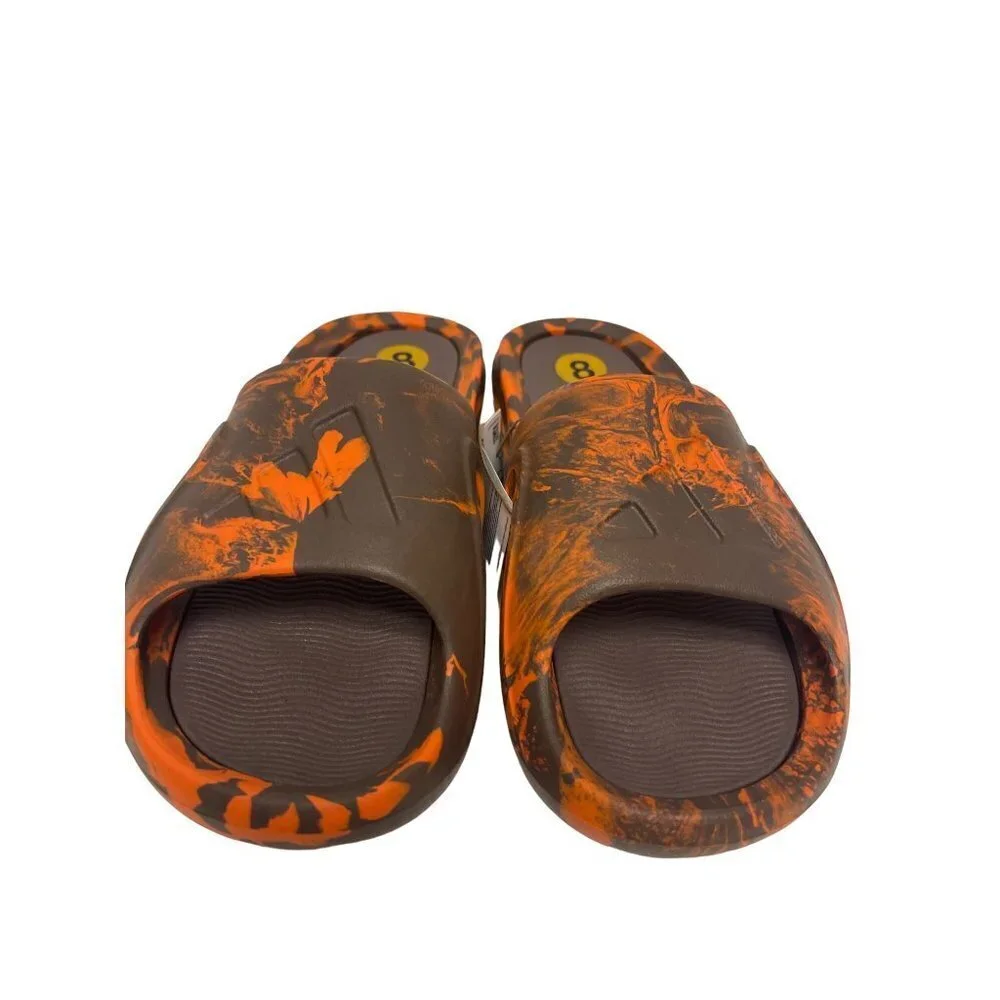 NEW! Adidas Adicane Men's Slide Sandal Size 8 Orange Brown